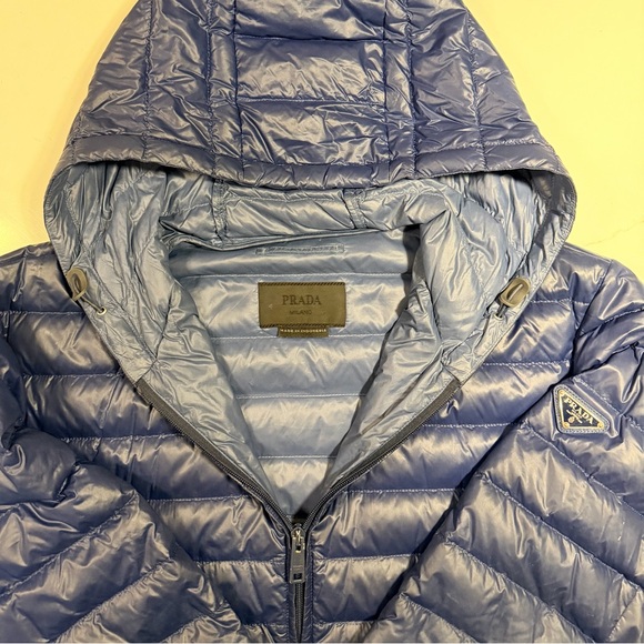 Prada Navy Quilted Puffer Jacket - Picture 5 of 9